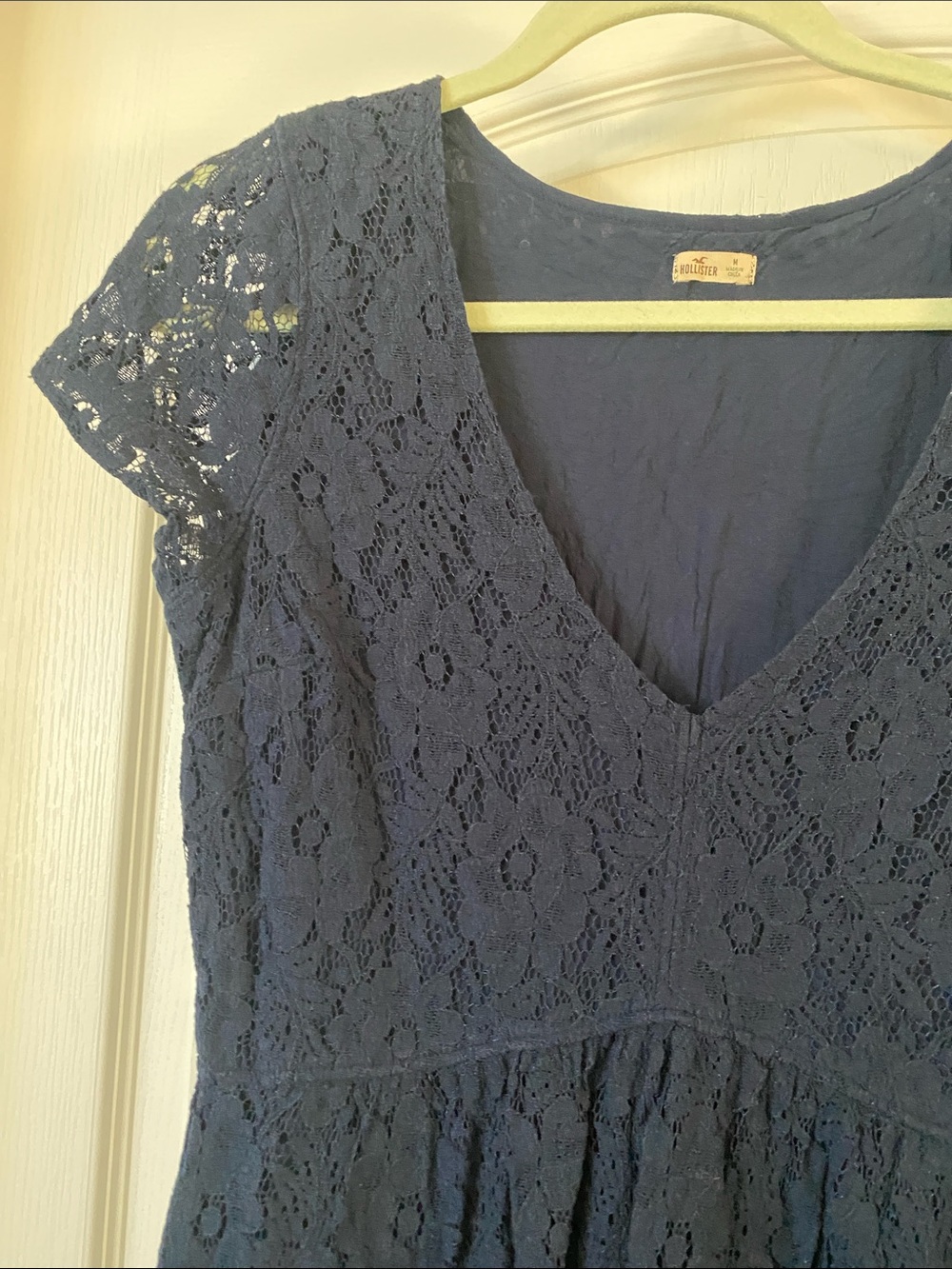Hollister Navy Lace V-Neck Mini Dress - Picture 3 of 6